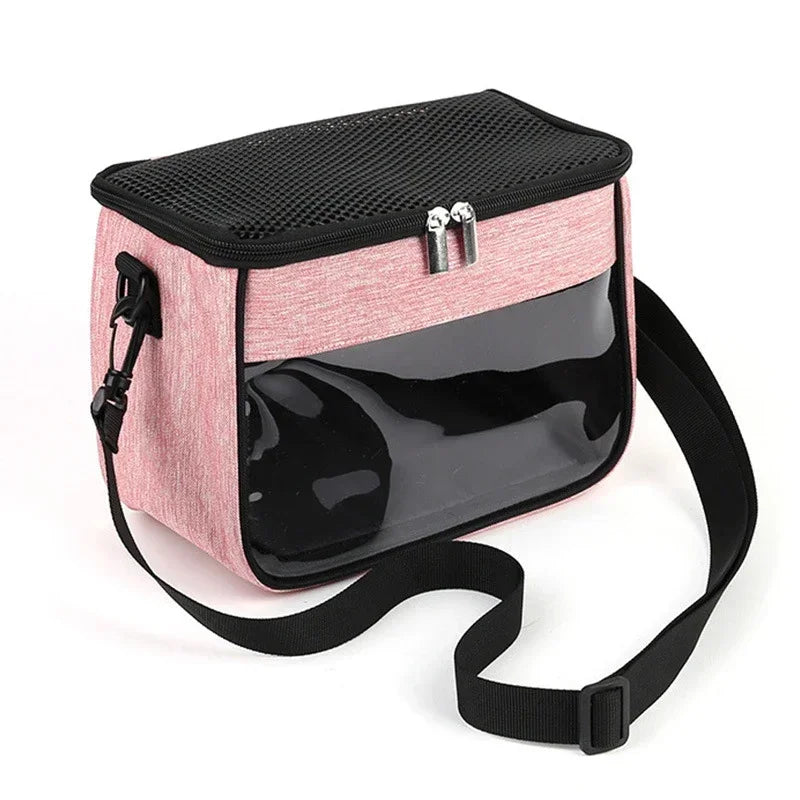 Portabel axelväska för smådjur – Andningsbar bärväska för kanin, hamster och igelkott