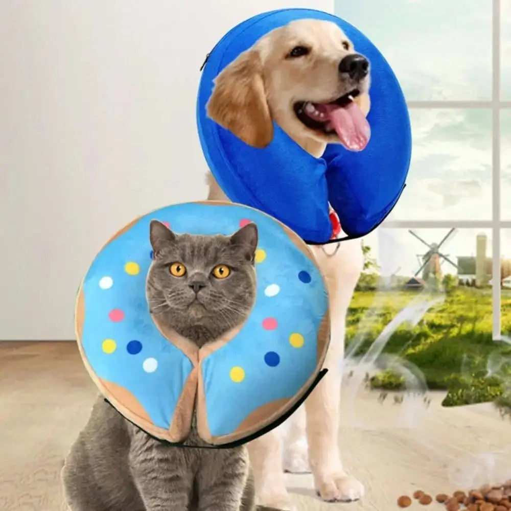 Uppblåsbar skyddskrage för hund och katt – Justerbar i storlek S/M/L/XL