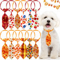 10-pack hundfluggor med lövprint – Söta accessoarer för hund
