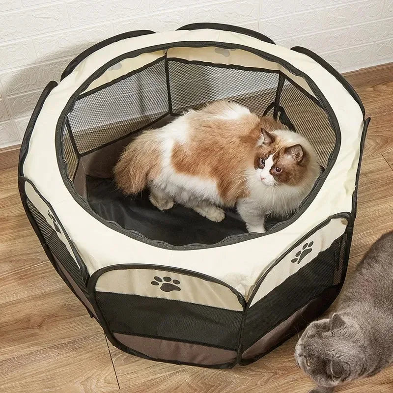 Lyxig korg och bädd för katt och hund – Bekväm viloplats för husdjur